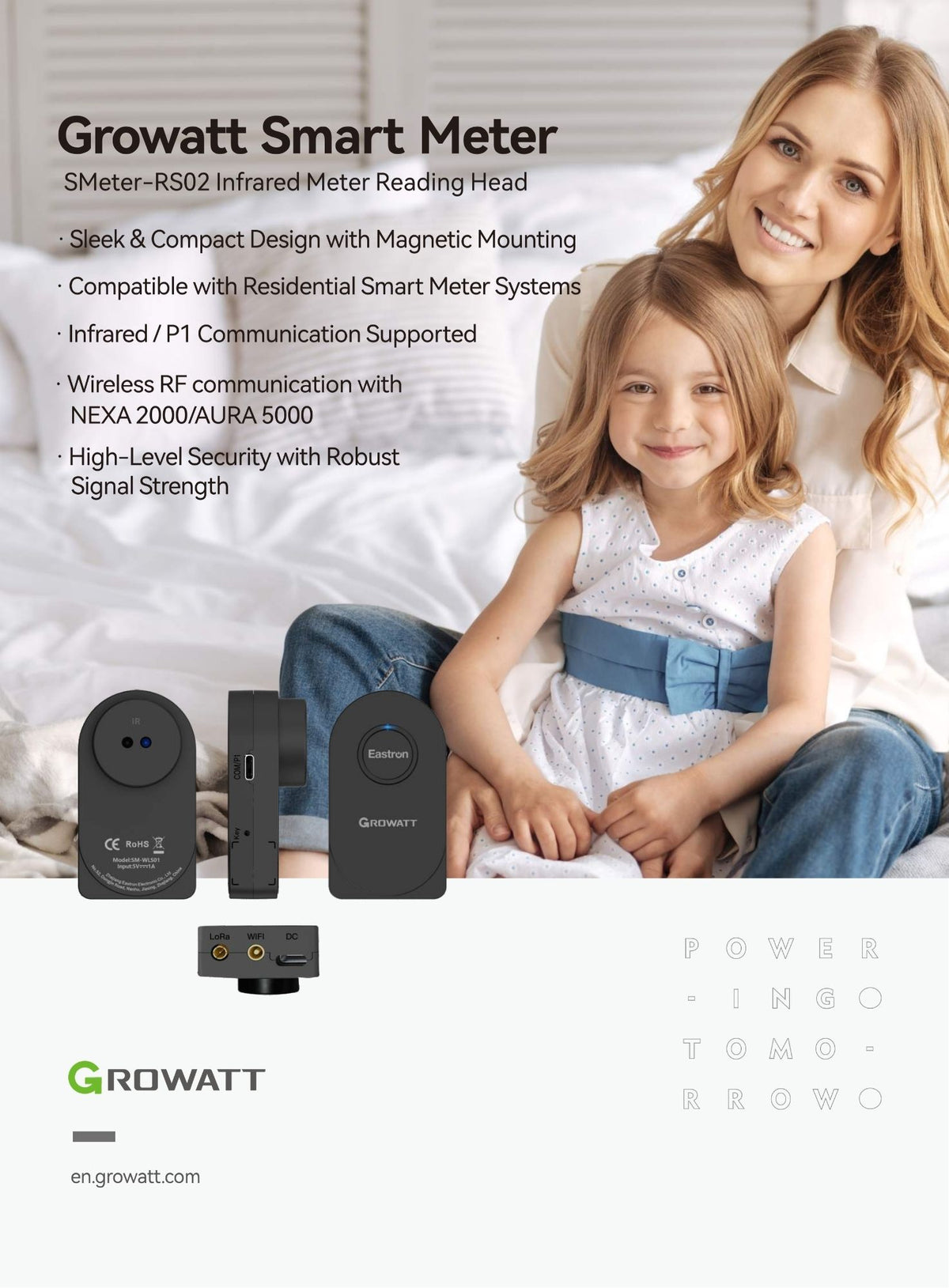 Growatt P1 Dongle (SMeter-RS02) voor AURA & NEXA