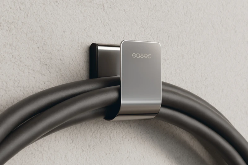 Easee ophangbeugel voor laadkabel 7x5x4,6 cm - zwart (90101)